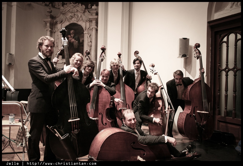 The double bass section